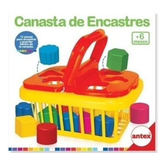 Juego De Encastre Para Bebe Canaste Antex Educando Color Amarillo