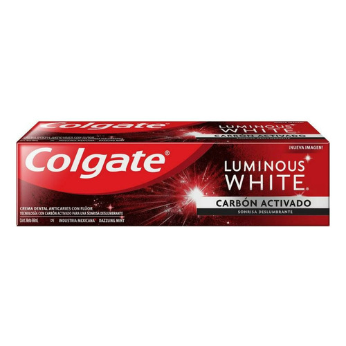 Pasta Dental Colgate Luminous White Carbón Activado 66 Ml