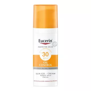 Eucerin Solar Gel Crema Oil Control Toque Seco Fps30 X 50 Ml