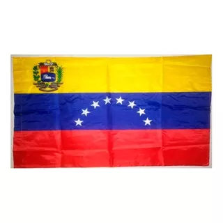 Bandera De Venezuela Grande 60 X 90 Cm Con Escudo 