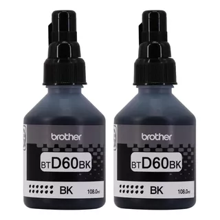 Kit De 2 Botella Original De Tinta Brother Btd60bk