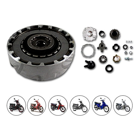 Clutch Completo Italika Xt-110 Grafito 13 Envio Gratis Rmb 