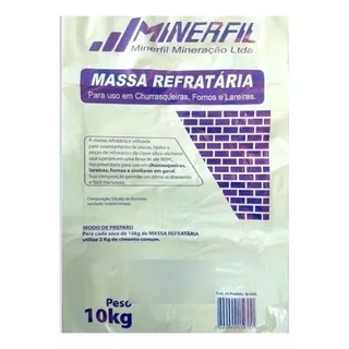 4 Massas Refratárias Seca Churrasqueira,tijolos,forno 40kg