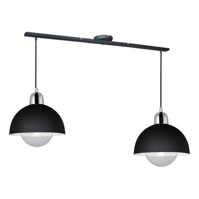 Colgante 2 Luces Moderno Detalles En Cromo O Cobre Geo Iris