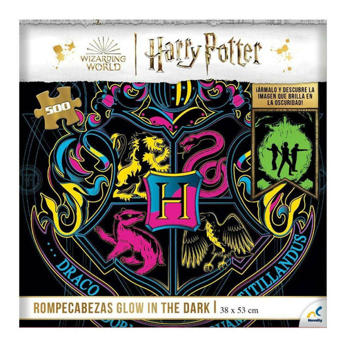 Rompecabezas fluorescente Novelty Corp Harry Potter Glow in the Dark JCA-2453 de 500 piezas