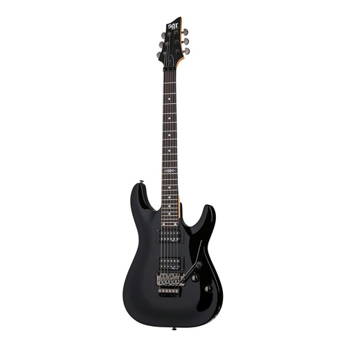 Guitarra eléctrica Schecter SGR C-1 FR de tilo gloss black brillante con diapasón de palo de rosa