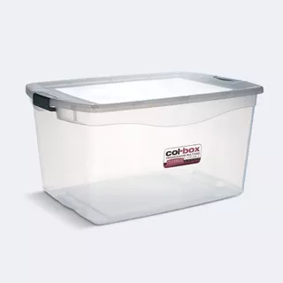 Caja Plástica Organizadora Apilable 68 Litros Colombraro Mm Color Transparente