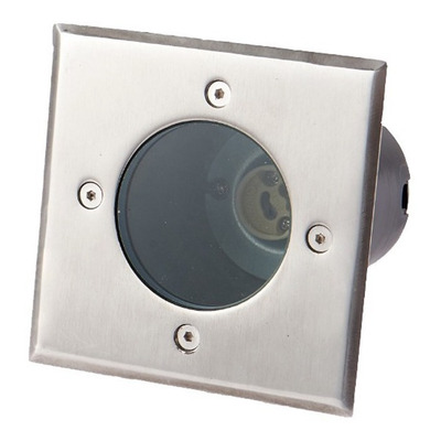 Spot Piso Embutir Acero Cuadrado Inoxidable Con Led Gu10 7w