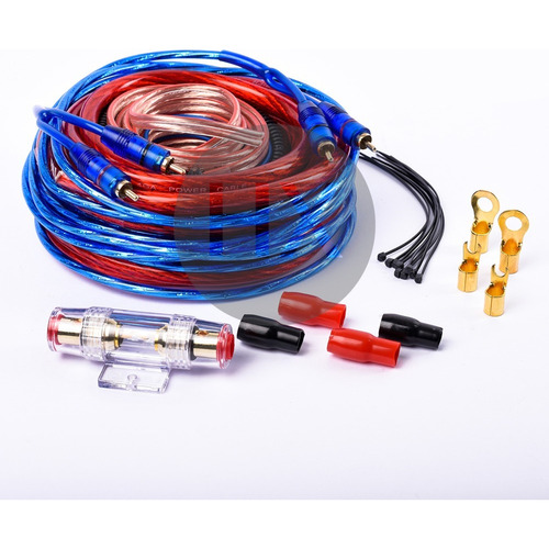 Kit Cables Instalacion Potencia 4 Gauge Hasta 2500w Maverick