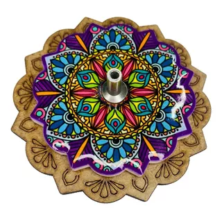 Incensario Mandala Porta Incensos - Cerâmica - 8cm