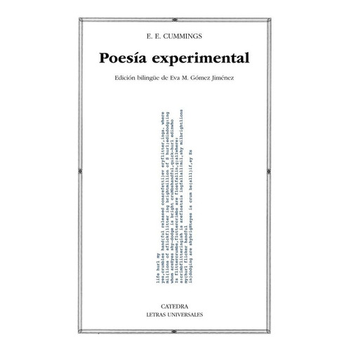 Libro Poesia Experimental - Cummings, E.e