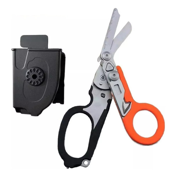 Tijera Paramedica Raptor Naranja Con Negro Leatherman