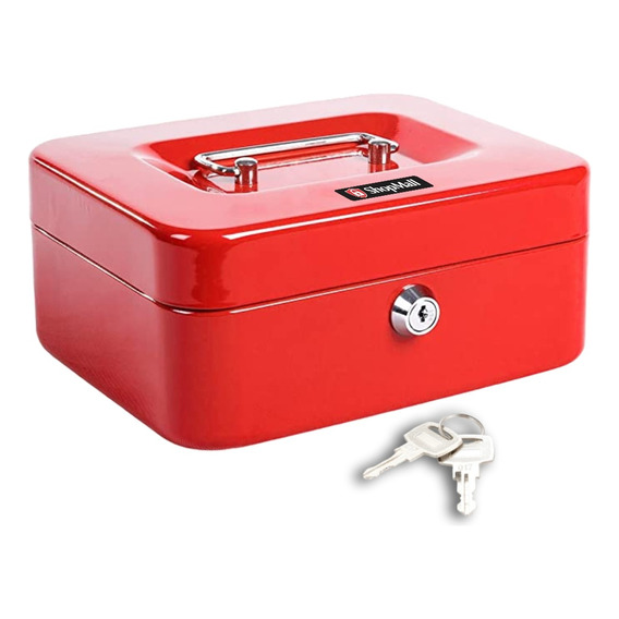 Caja De Dinero Fuerte Seguridad Cash Box Metálica 25 Cm