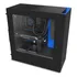 Gabinete para jugadores Nzxt S340, vidrio templado negro-azul, color negro/azul