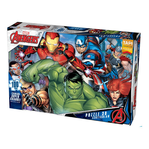 Puzzle 3d Lenticular Marvel Avengers  Disney 100 Piezas