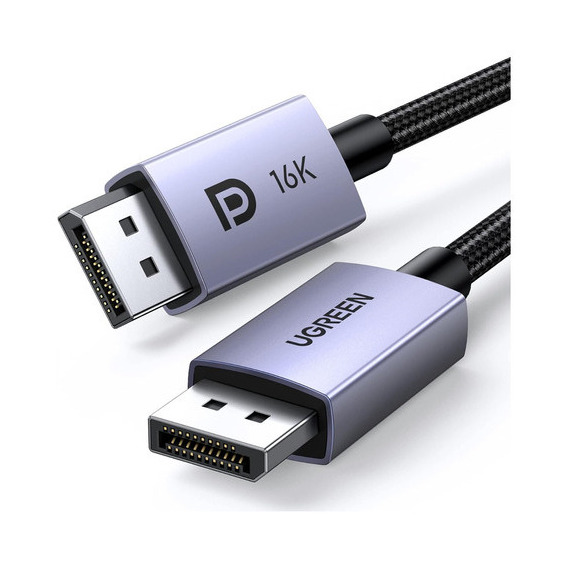 Cable Displayport 2.1 Certificado Ugreen 16k, 8k, 80gbps 200