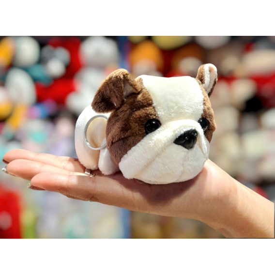 Perro Bulldog De Peluche Llavero Perrito Calidad Cute