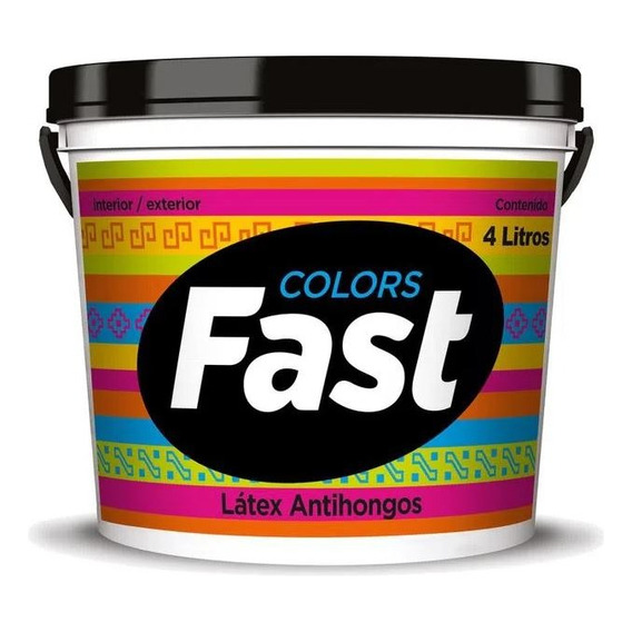 Tricolor latex antihongos Fast Colores galón acabado mate color blanco
