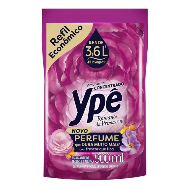 Amaciante Concentrado Ypê Romance da Primavera Refil 900ml 1