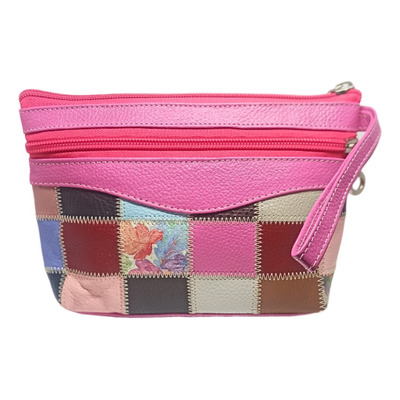 Bolso Cartera Tipo Cosmetiquera En Cuero 100% Garantizado