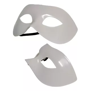 Antifaz Fantasma De La Opera Mascara Disfraz Halloween Color Blanco