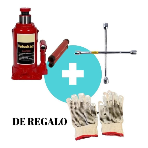 Kit Para Auto Gato Botella 2t + Llave Cruz + Regalo