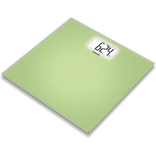 Báscula Digital Baño Vidrio Verde Pantalla Lcd Gs208 Beurer