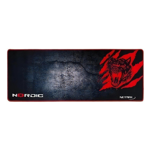 Mouse Pad Gamer Xl 80x30 Antideslizante NETMAK Nordic 2 Pcreg Color Negro