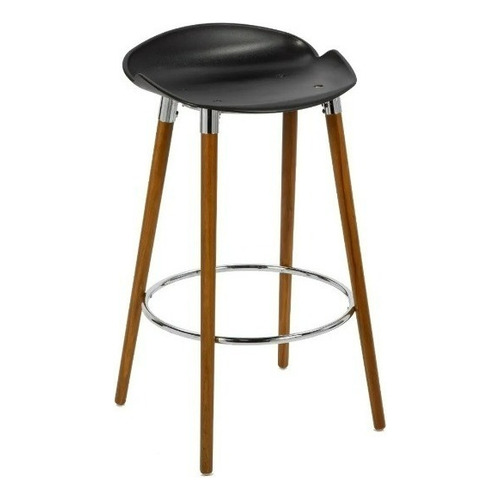 Banqueta Taburete Madera Desayunador Nordico Milo Wood Color Negro