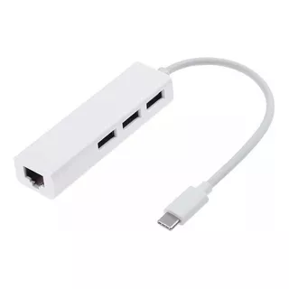 Adaptador Usb Tipo C A Red Rj45 Hub Usb X3