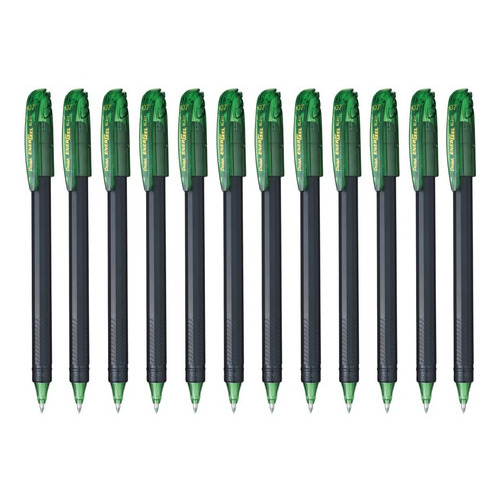 Bolígrafos Pentel Energel Stick Bl417 0.7 Mm Caja 12 Piezas Color de la tinta Verde claro Color del exterior Negro