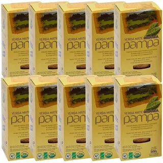 Yerba Mate Orgánica Pampa 500g Pack De 10 Unidades