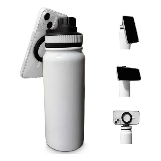 Termo Acero Inoxidable Con Soporte Celular 600 Ml