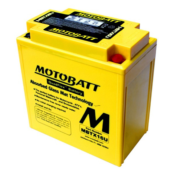 Bateria Motobatt Quadflex 12v 19 Ah Mbtx16u Ytx16-bs Ytx20a