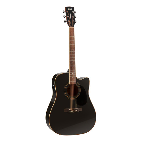 Guitarra Electroacústica Cort Standard AD880CE para diestros black