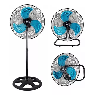 Ventilador 3 En 1 Kudu Ku-sfpi18a Turbo Azul Con 3 Palas De  Metal, 18  De Diámetro 50 Hz 220 v