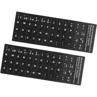 Etiquetas Pegatinas Stickers Para Teclado En Español 2pzs