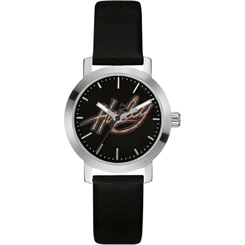 Reloj Harley Davidson Original Glitter 76l175 Color de la correa Negro Color del bisel Plateado Color del fondo Negro