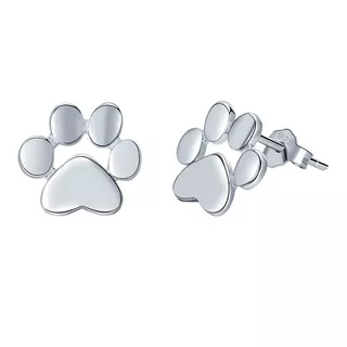 Aretes Plata Esterlina Huella Perro Krasha Dama Clkfsgp22