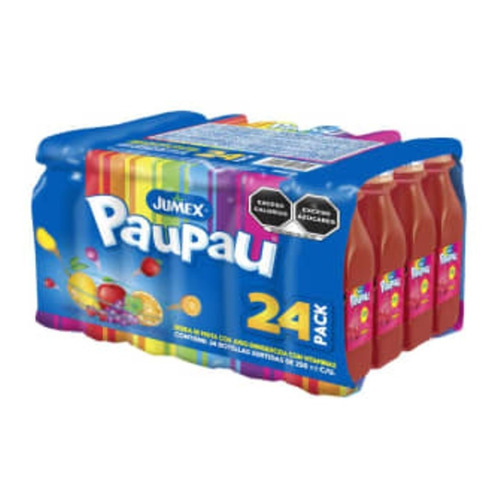 Bebida De Frutas Pau Pau Jugo Surtido 24 Pzas De 250 Ml C/u