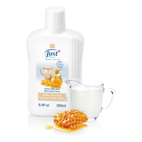 Baño De Espuma Herbal Miel Leche Y Arroz 250ml Swiss Just