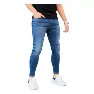 Pantalon Jean Elastizado Hombre Listo Chupin Calidad Premium