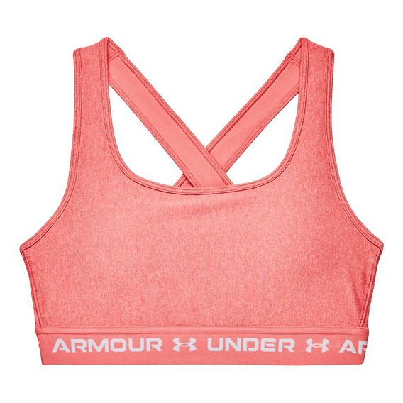 Top Under Armour Crossback Mid Heather Stardust Rosado