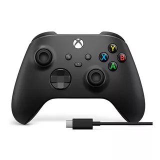 Joystick Inalámbrico Microsoft Xbox Qat-00001 Carbon Black Carbon Black