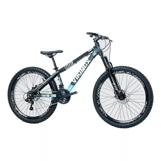 Bicicleta  Vikingx Tuff 30 Aro 26 21v Freios De Disco Mecânico Câmbio Shimano Cor Preto/azul-celeste