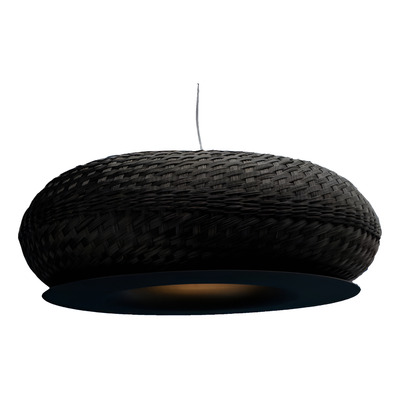 Lampara Colgante Led Valle M Tejido Negro Ng 63cm Mmo
