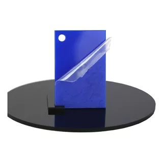 Lamina De Acrilico Azul Fuerte #322 De 60x90cm En 3mm