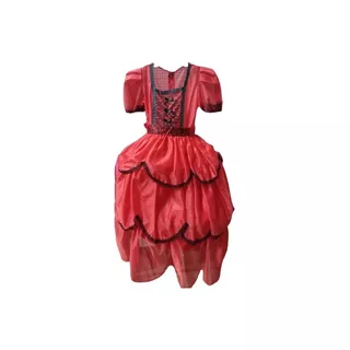 Disfraz De Dama Antigua Patrio T 1 De 2 A 4 Años Rojo