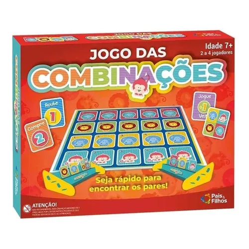 Jogo Das Combinações Tabuleiro Brinquedo Infantil Criança