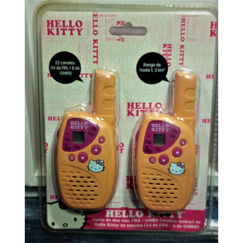 4 Pares Walkie Talkie Hello Kitty Kt2022 Dos Vias 22 Canales